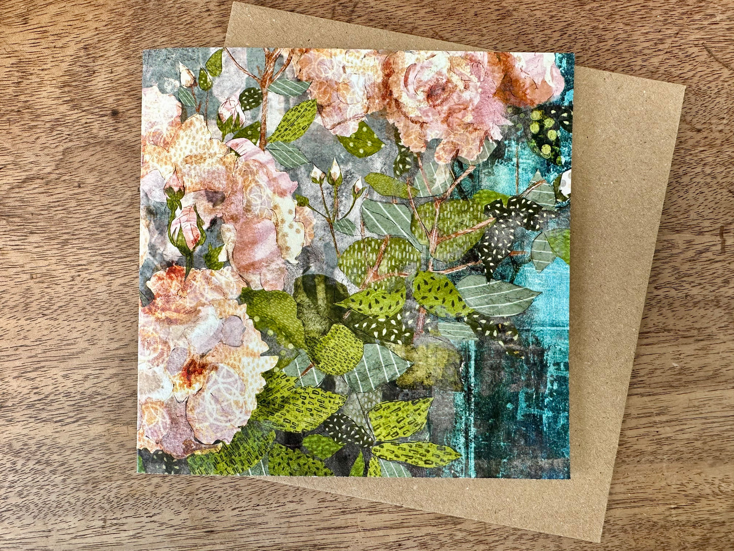 'Roses by the Door' greeting card