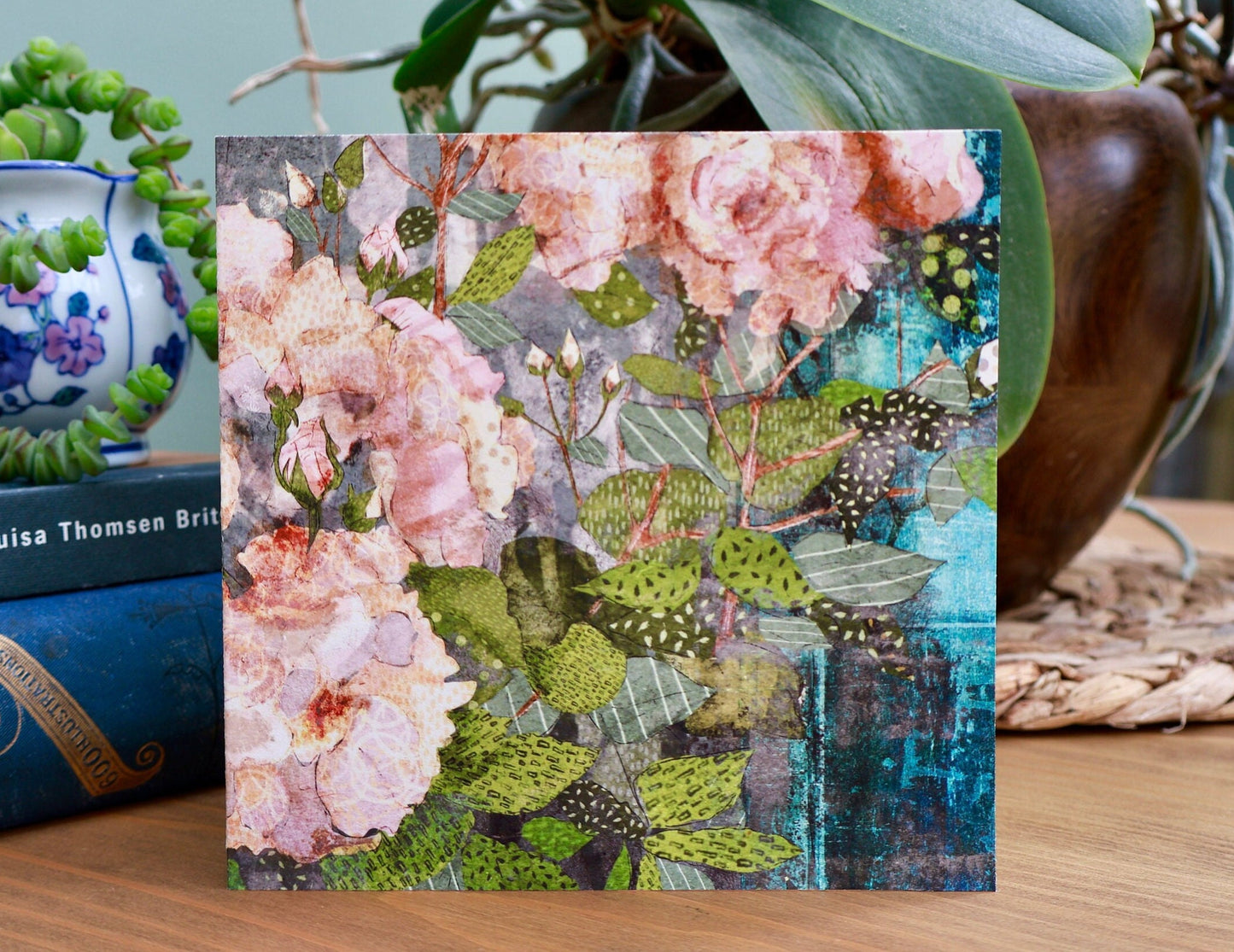 'Roses by the Door' greeting card